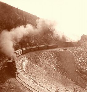 Denver & Rio Grande Railroad through Marshal Pass, Colorado, 1898.
