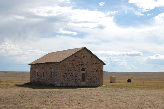 Johnson Mesa Church, New Mexico by Kathy Weiser-Alexander.