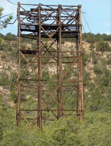 Tram Tower at Koehler, New Mexico, Koehler, New Mexico Company Houses, 2010, courtesy New Mexico Archaeology