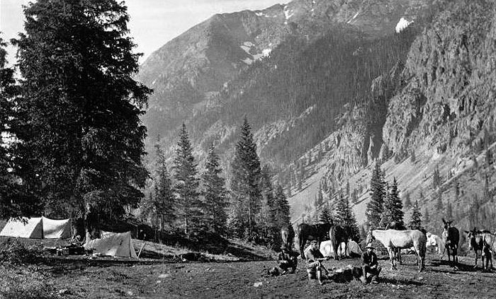 Camp in Baker's Park, Colorado courtesy Denver Public Library