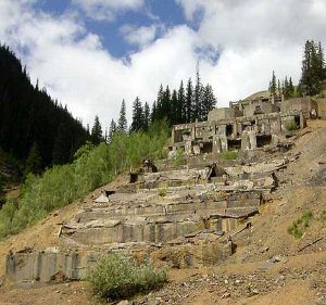 Remains of the Sunnyside Mill in Eureka, Colorado, courtesy Wikipedia