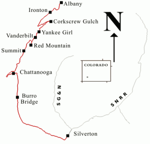 Silverton Railroad Map
