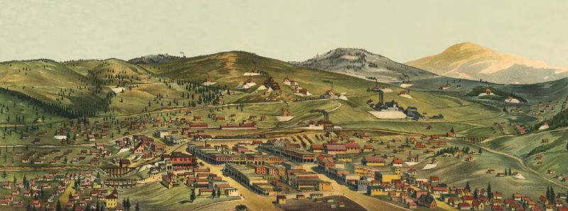 Victor, Colorado historic panoramic image