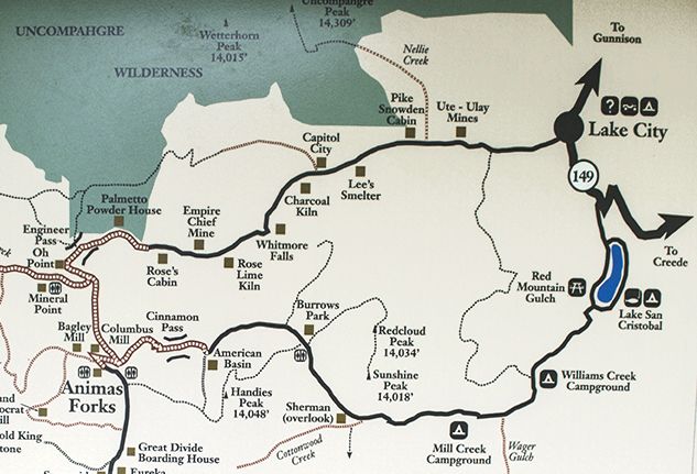 Alpine Loop Back Country Byway Map