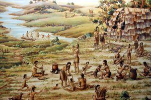 Lenape Indians Scene