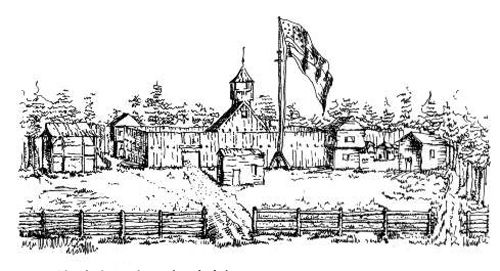 Sketch of Fort King by Lieutenant Sprague, 1837