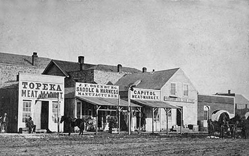 Topeka, Kansas - Kansas Avenue in the early 1860's