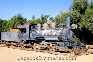Death Valley Railroad on display at Borax Museum at Furnace Creek Ranch in Death Valley. Photo by Kathy Weiser-Alexander.