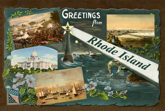 Greetings from Rhode Island Postcard, available at Legends' General Store