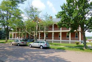 Fort Ethan Allen Artillery Barracks now serve as student dormitories by John Stanton, Fort Wiki