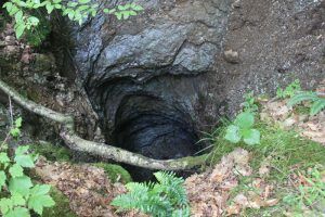 An old Fox Mine Shaft in Camp Plymouth State Park by Kathleen Masterson, courtesy Vermont Public Radio