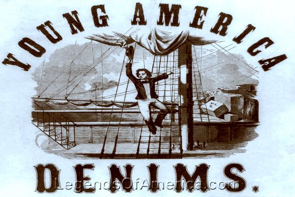 Young America Denims, advertisement, 1858