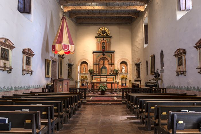 Mission Basilica San Diego de Alcalá Interior by Carol Highsmith