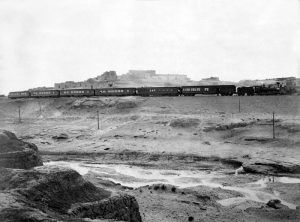 The railroad comes throught the Pueblo Laguna, Detroit Publishing, 1899