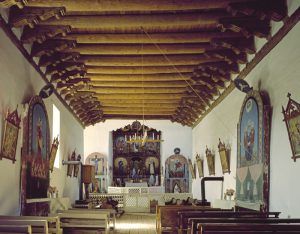 San Jose de Gracia Church Interior, Las Trampas, New Mexico by Carol Highsmith.