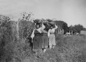 Pueblo Women Bringing in the Harvest by Edward S. Curtis, 1905.