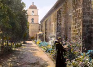 Santa Barbara Mission, California by Frances Benjamin Johnston, 1917