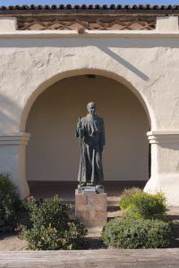 Statue of Friar Junipero Serra at Santa Inés Mission by Carol Highsmith