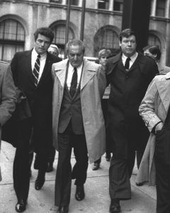 Gambino Family Boss Paul Castellano arrested in 1985.