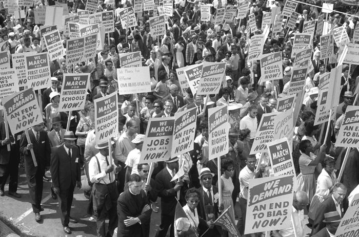 Demonstrators in Washington, D.C., March, 1963, by Marion S.Trikosko.