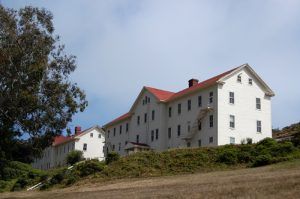 Colonial Style buildings at Fort Barry, California today by Kathy Alexander.