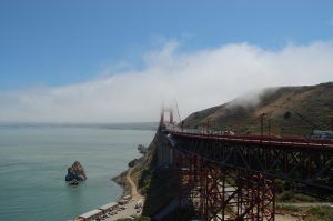 Golden Gate Bridge from Marin Headlands by Kathy Alexander.