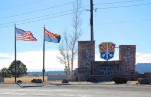 Navajo Army Camp at Bellemont, Arizona by Kathy Alexander.
