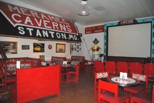 Cafe inside the Route 66 Auto Trim Mini Museum by Kathy Weiser-Alexander.