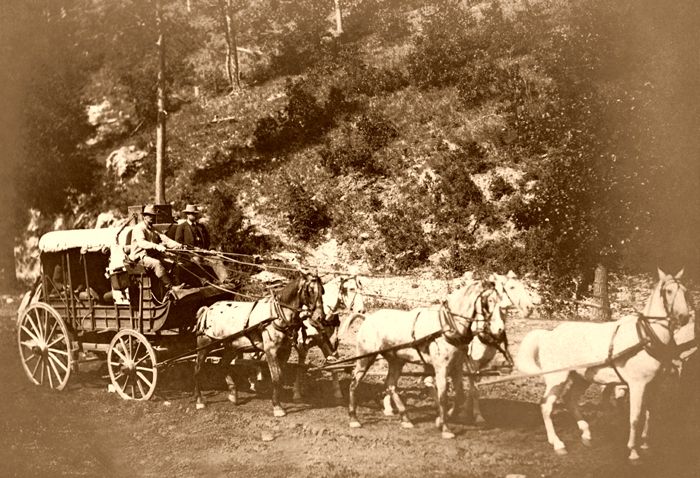 Black Hills Treasure coach by John H. Grabill about 1890.
