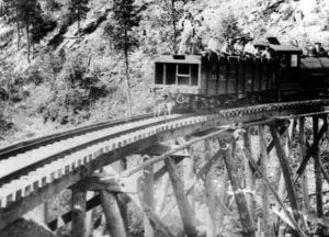 A branch of the narrow guage railroad ran directly to the Branch Mint Mine , 1906.