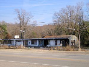 An old Zephyr Station west of Villa Ridge, Missouri by Kathy Weiser-Alexander.