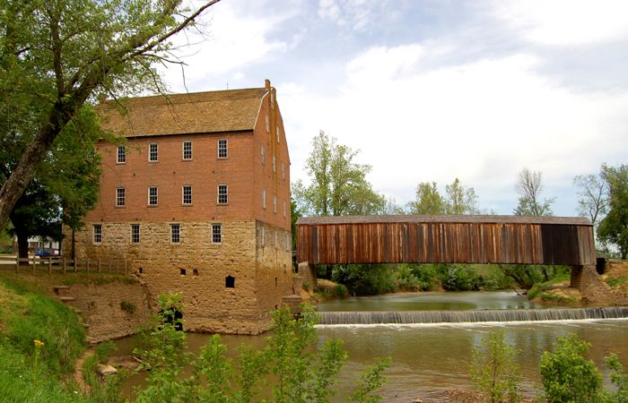 Bollinger Mill and the Covered Bridge in Burfordville, Missouri by Kathy Alexander.