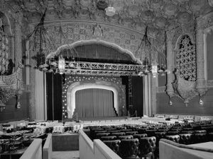 Stage at the Fox Theatre in Seattle, Washington by the Historic American Building Survey, 1991.