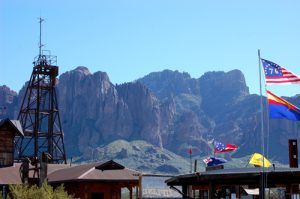 Superstition Mountain from Goldfield, Arizona