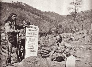 Steve and Charlie Utter at the grave of Wild Bill Hickok