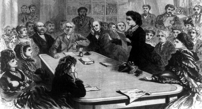 Victoria Woodhull running for president.