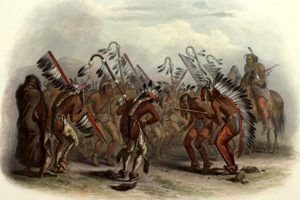 Dance of the Mandan Indians by Karl Bodmer