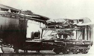 Express car blown up by “The Wild Bunch” at Wilcox, Wyoming in June 1899,