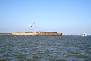 A view of Fort Sumter, South Carolina today by the National Park Service.
