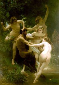 Nymphs and Satyr, by Adolphe William Bouguereau