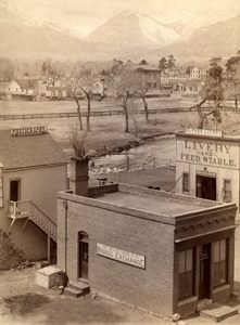 Miners Exchange Building and Photography Studio in Buena Vista, Colorado by John Grabill, 1886.