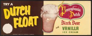 Pennsylvania Dutch Beer & Vanilla Ice Cream Float, 1954.