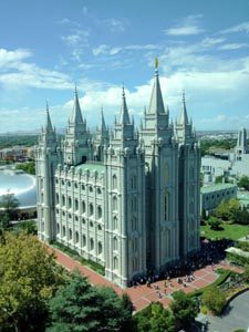 Mormon temple in Salt Lake City, Utah
