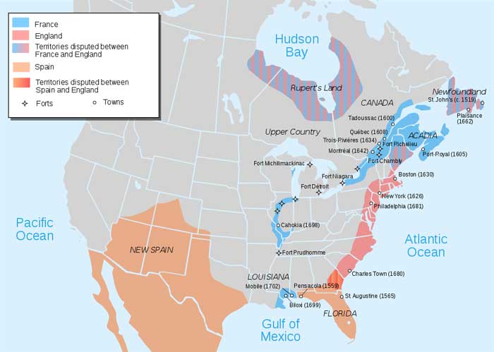 American territory before Queen Annes War