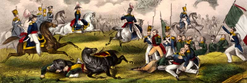 Battle of Palo Alto during the Mexican American War by E.B. and E.C. Kellogg,1846.