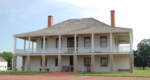 The old Fort Scott Hospital is now a Visitor's Center by Kathy Alexander.