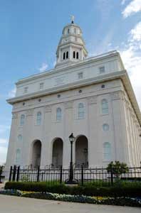 Mormon Temple in Nauvoo, Illinois by Kathy Weiser-Alexander.