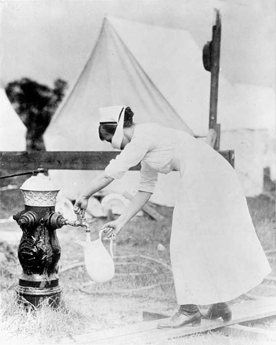 Nurse Wearing Mask During the Flu Pandemic of 1918.