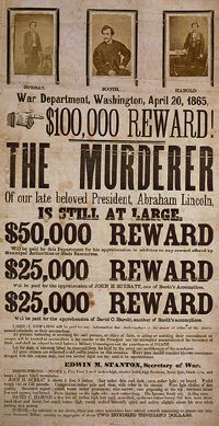 John Wilkes Booth Wanted Poster