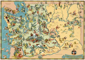 Historic Washington Pictorial Map.